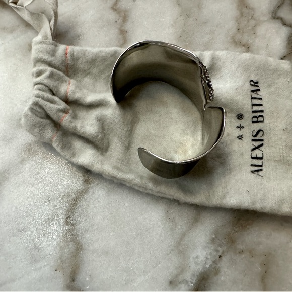 💎 Alexis Bittar Miss Havisham Torn Cuff with Pave Crystals - Picture 5 of 6